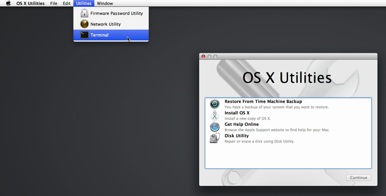 Open a Terminal window