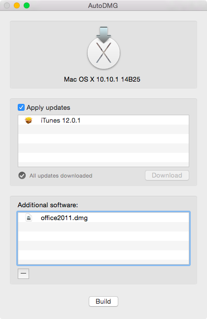 AutoDMG interface
