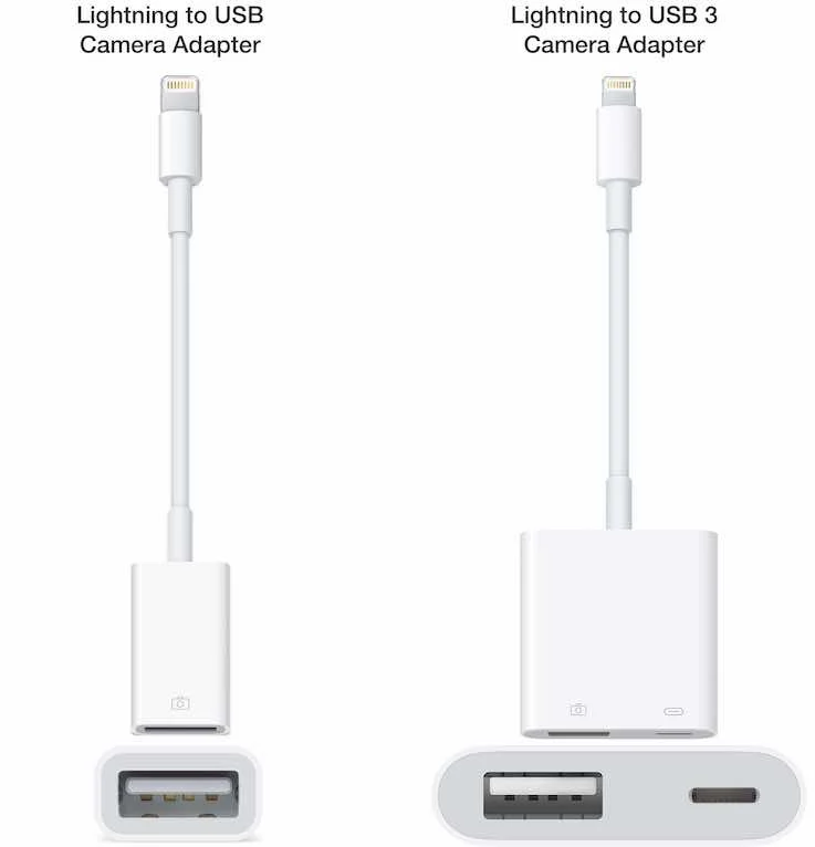Lightning to USB Camera Adapters
