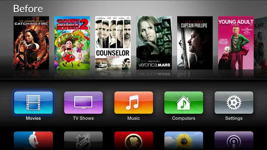 Apple TV before DNS poisoning