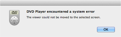 DVD Player error message