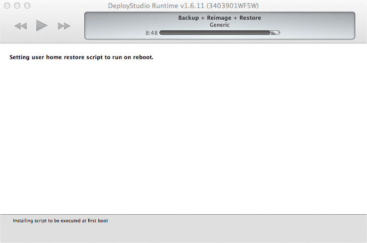 DeployStudio restore script task