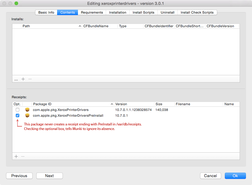 munkiadmin receipts