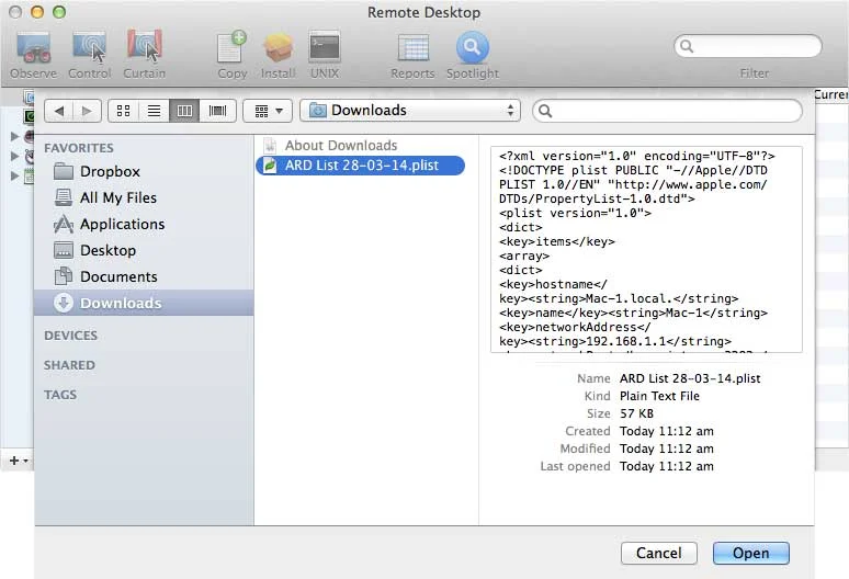Select file